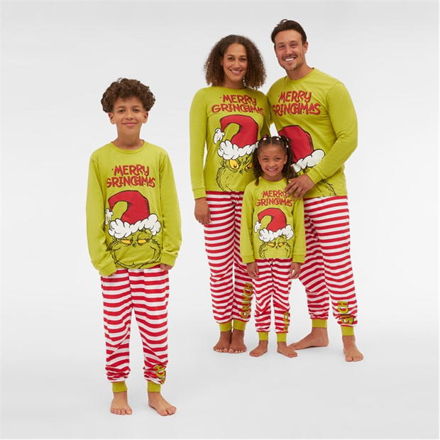 Character Kids Unisex Family Christmas Grinch Family Pyjama Set