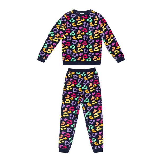 Miso Girls Leopard Velour Pyjama Set