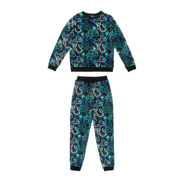 Firetrap Boys Gaming Velour Pyjama Set