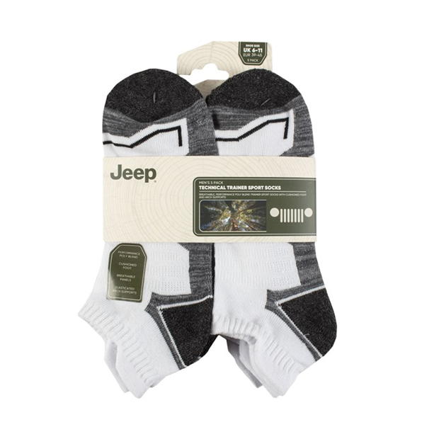 Jeep 5 Pack Trainer Socks Mens