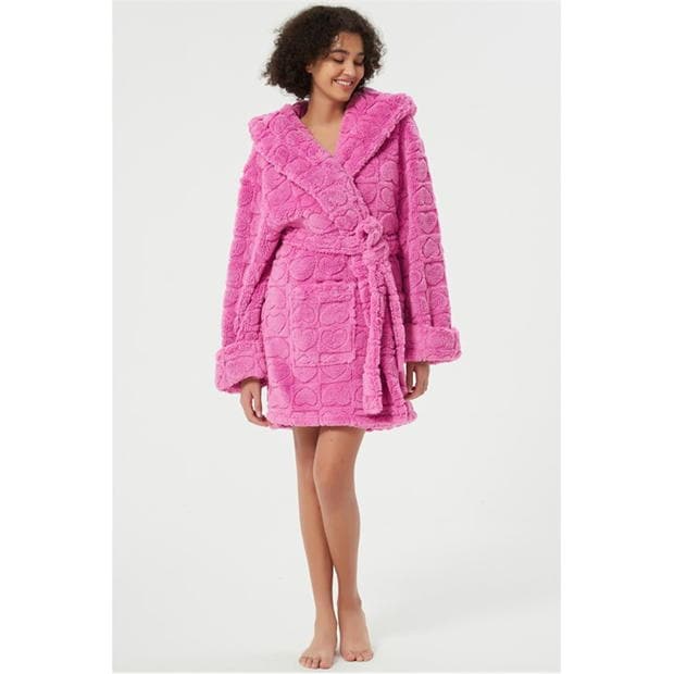 Linea Plain Fleece Dressing Gown