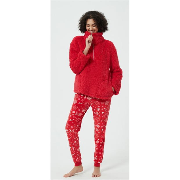 Linea Gingerbread Quarter Zip Lounge Set