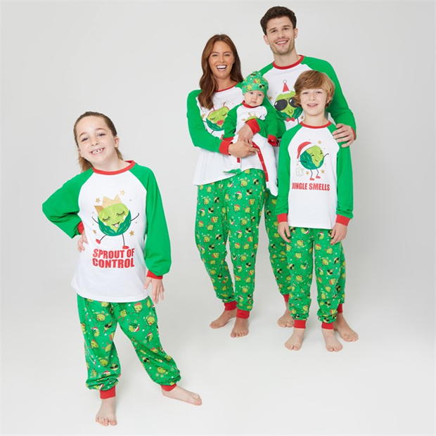 Linea Unisex Kids Family Christmas Sprout Pyjama Set