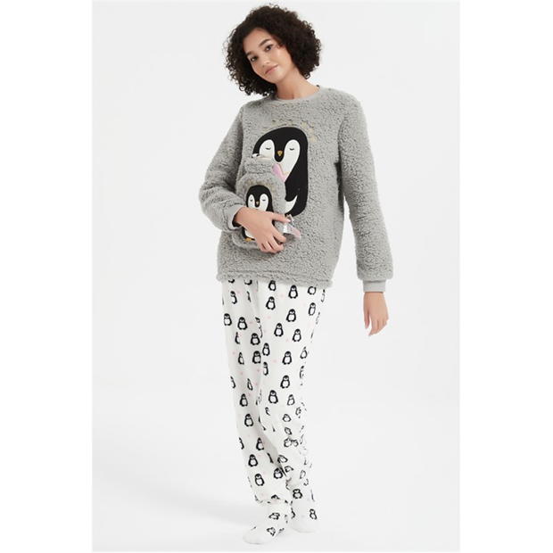 Linea Penguin Pyjama and Hot Water Bottle Gift Set