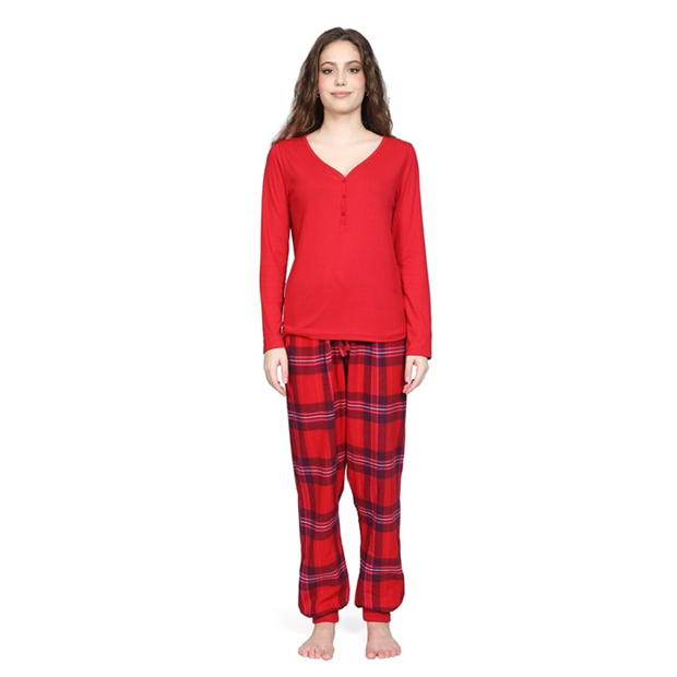 Linea Rib Flannel Pyjama Set