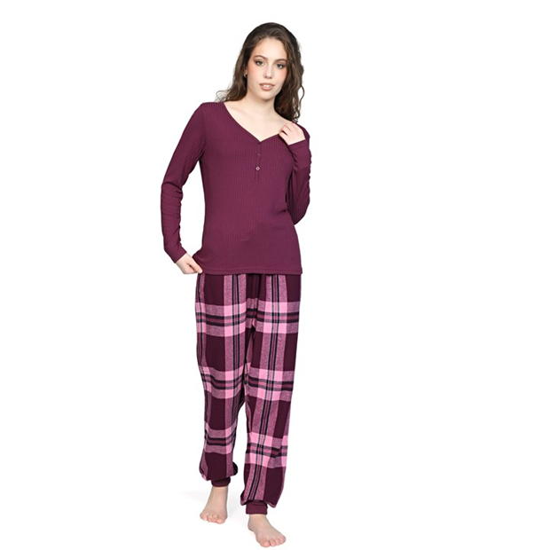 Linea Rib Flannel Pyjama Set