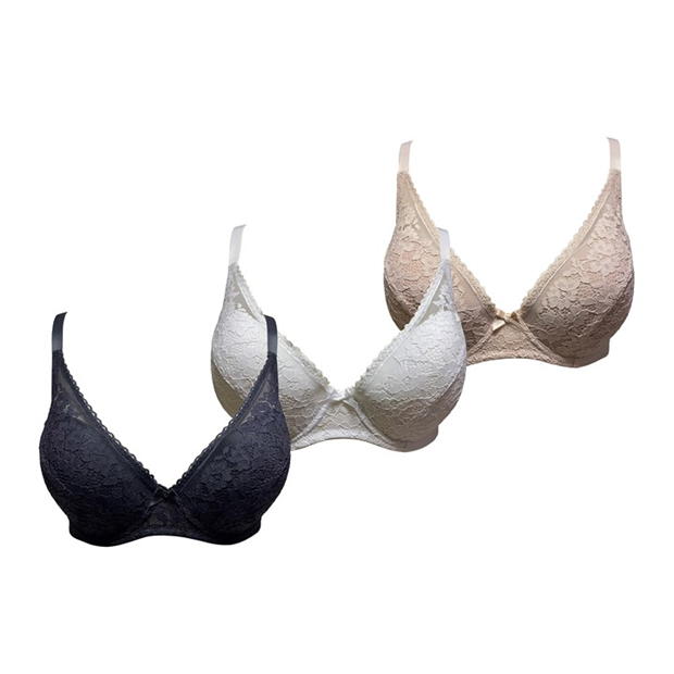 Be You 3 Pack Lace Plunge Bra