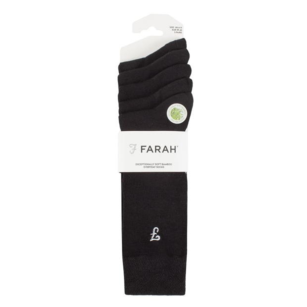 Farah 5 Pack Bamboo Socks Mens