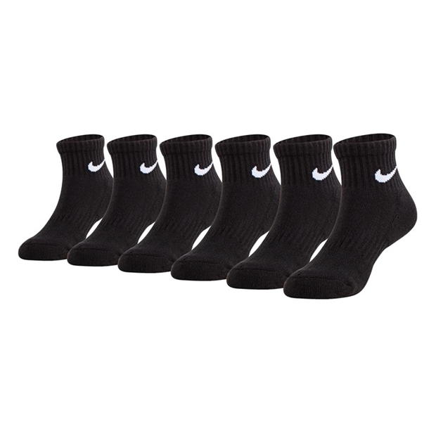 Nike Swoosh Performance Quarter Sock 6 Pack Childrens