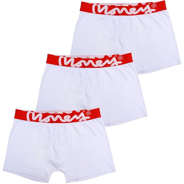 Money Chop White/Red 3Pk Trunks