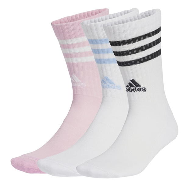 adidas 3-Stripes Cushioned Crew Socks 3-Pack Womens