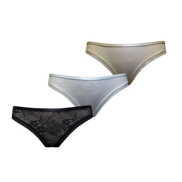 Be You 3 Pack Mircofibre Lace Brazilian Briefs