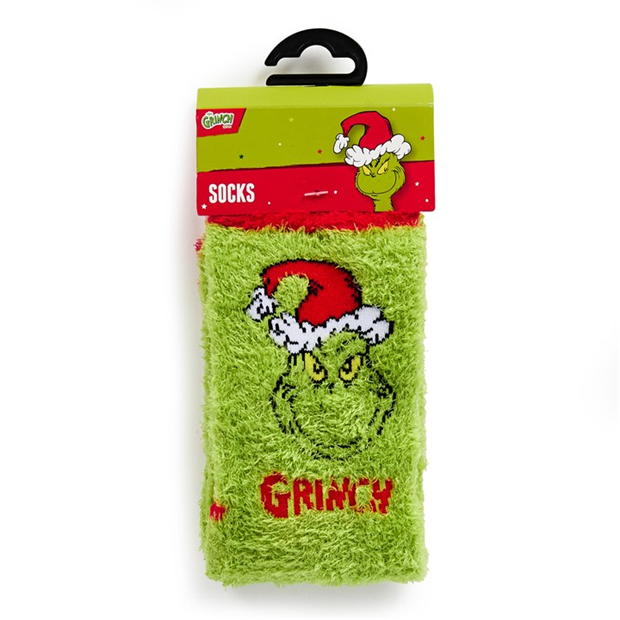 Character Kids Christmas Grinch Fluffy Socks