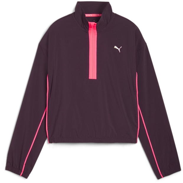 Puma Run For Her Fashion Woven half Zip Fleece Womens