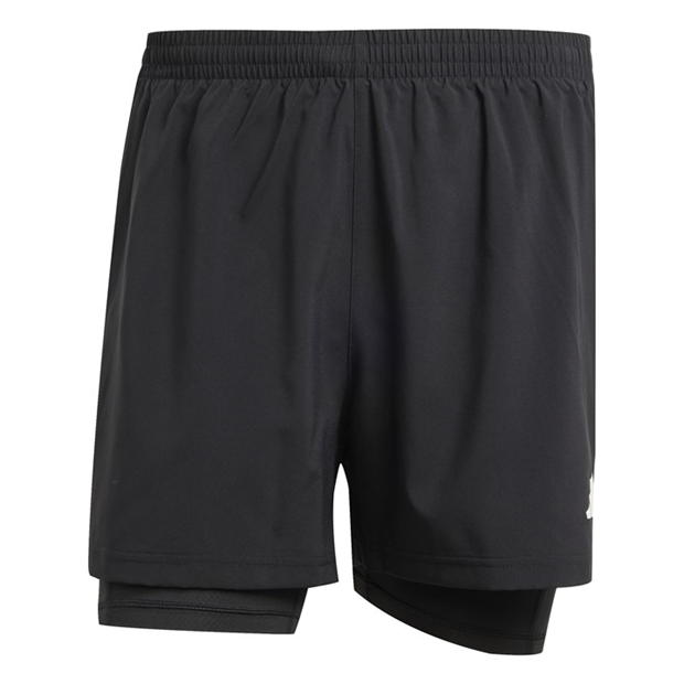 adidas Own the Run 3-Stripes 2-in-1 Shorts Mens