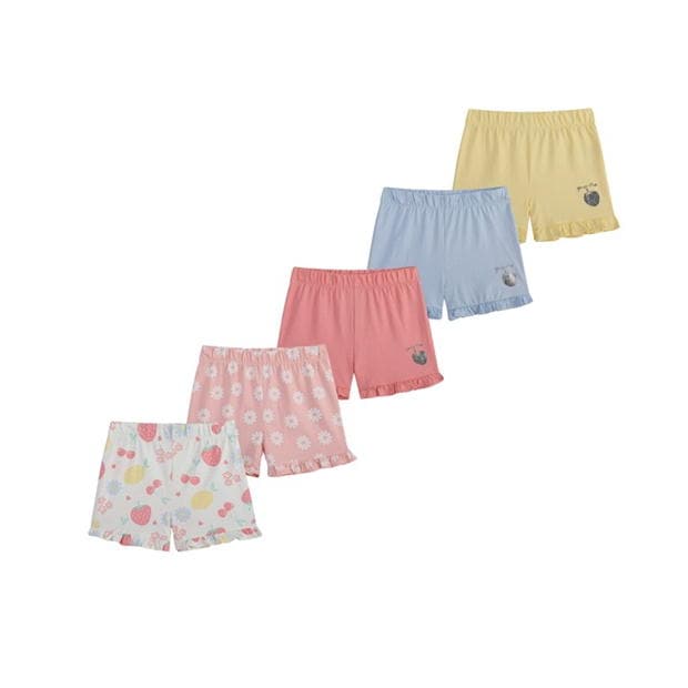 Be You Younger Girl 5 Pack Fruity Shorts