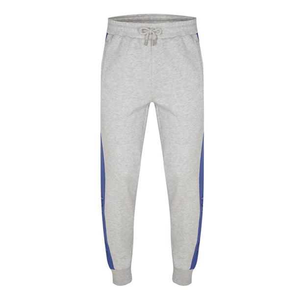 Nicce Mens Mercury Stripe Jogger - Oatmeal Marl/ Iris Blue