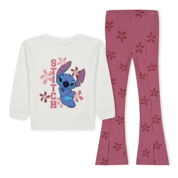 Character Lilo & Stitch Sweat and Rib Flare Trouser Set