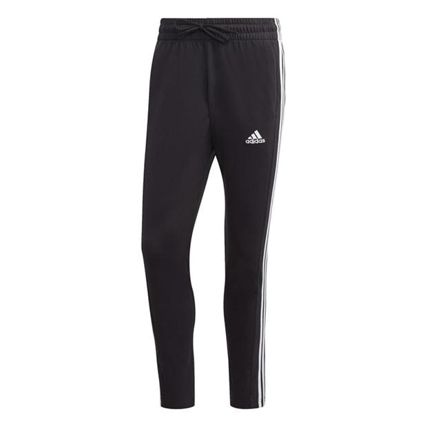 adidas Essentials Single Jersey Tapered Open Hem 3-Stripes Joggers