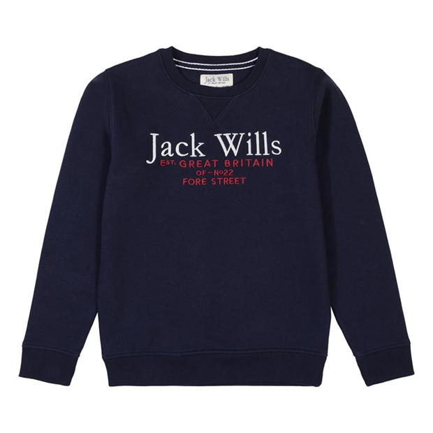 Jack Wills Script Crew Neck Sweatshirt Juniors