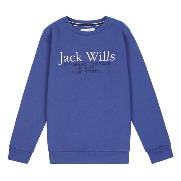 Jack Wills Wills Script Crew Neck Sweater Junior Boys