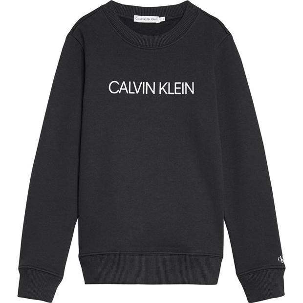 Calvin Klein Junior Boys Institutional Crew Sweatshirt