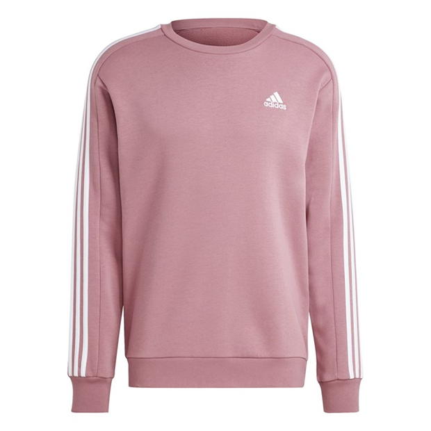 adidas Mens Crew 3-Stripes Pullover Sweatshirt