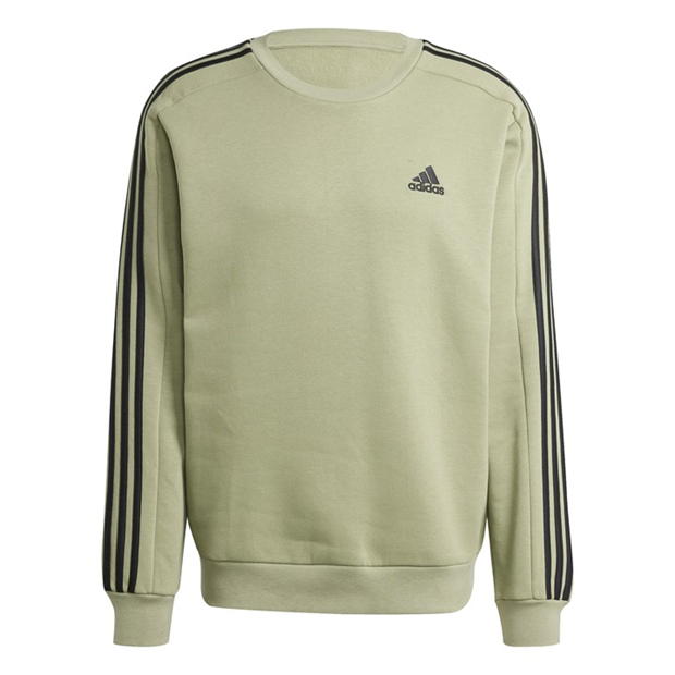 adidas Mens Crew 3-Stripes Pullover Sweatshirt