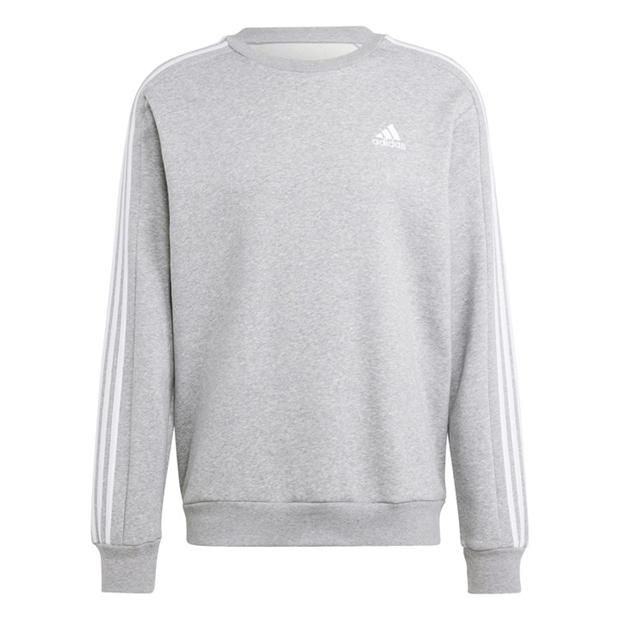 adidas Mens Crew 3-Stripes Pullover Sweatshirt