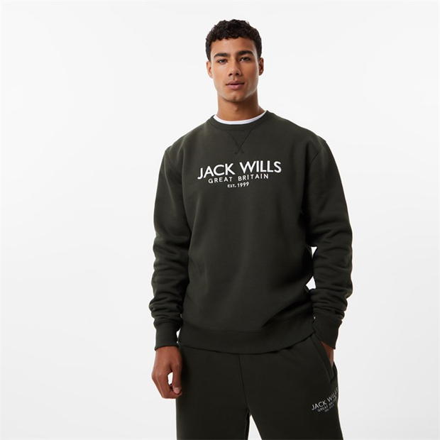 Jack Wills Belvue Graphic Logo Crew Neck Sweatshirt