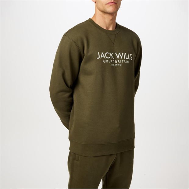 Jack Wills Belvue Graphic Logo Crew Neck Sweatshirt