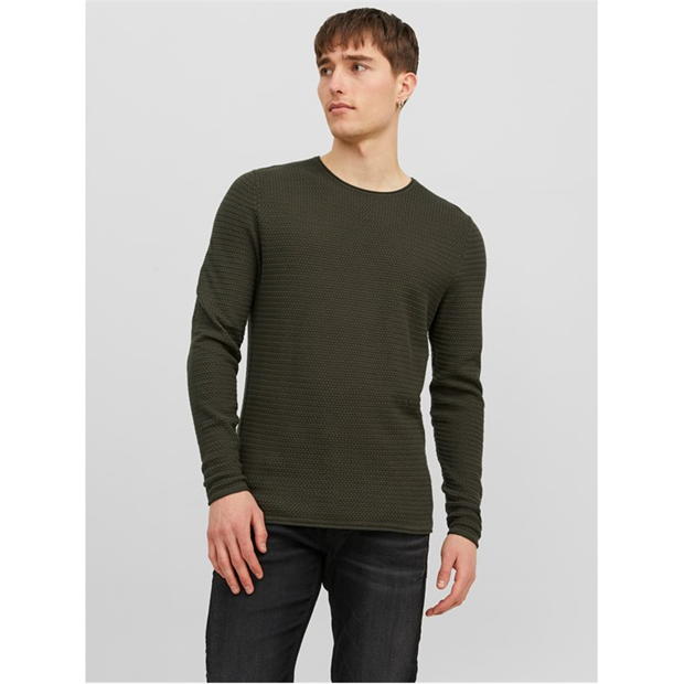 Jack and Jones Textured Crew Jumper Mens