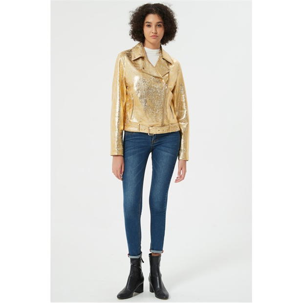 Be You Metallic Biker Jacket