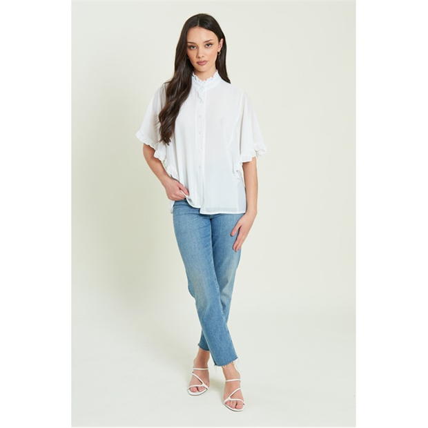 Be You Frill Button Through Blouse