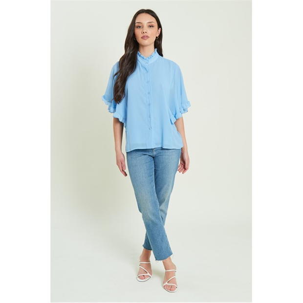 Be You Frill Button Through Blouse