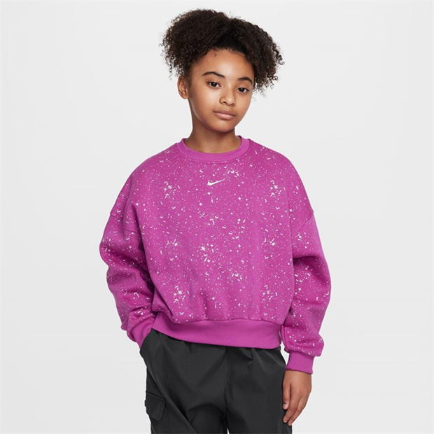 Nike Sportswear Club Fleece Big Kids' (Girls') Boxy Crew