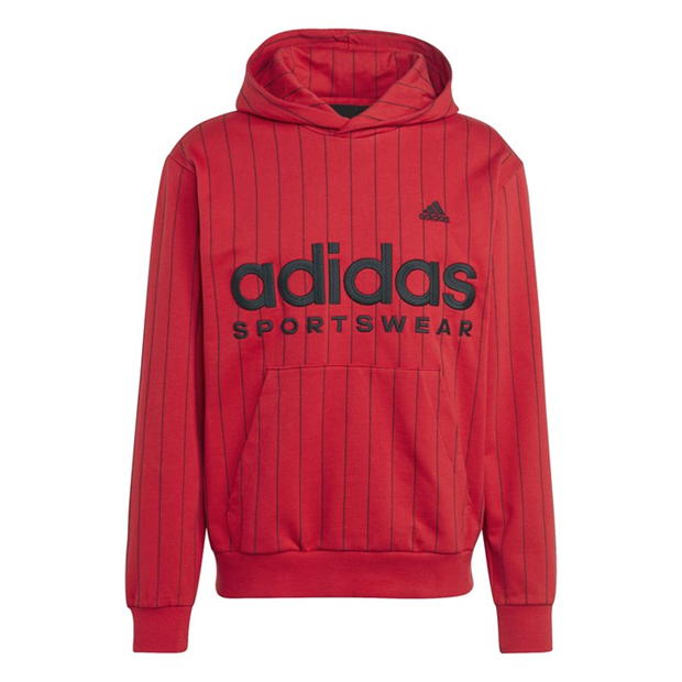 adidas Pinstripe Fleece Hoodie Mens Hoody