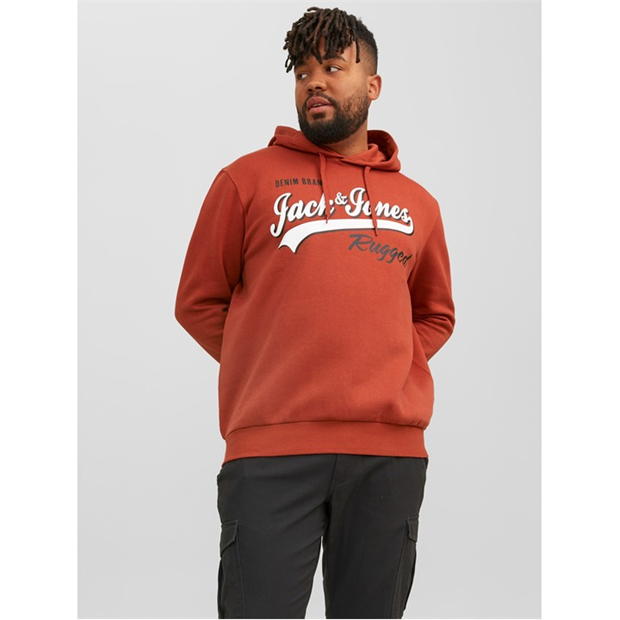 Jack and Jones Logo Hoodie Mens Plus Size