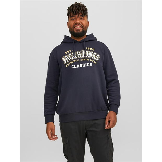 Jack and Jones Logo Hoodie Mens Plus Size