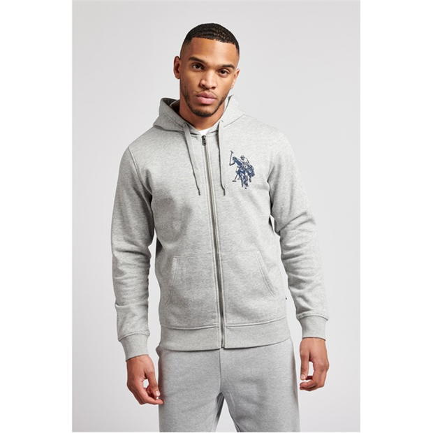 US Polo Assn Double Horsemen Zip Through Hoodie