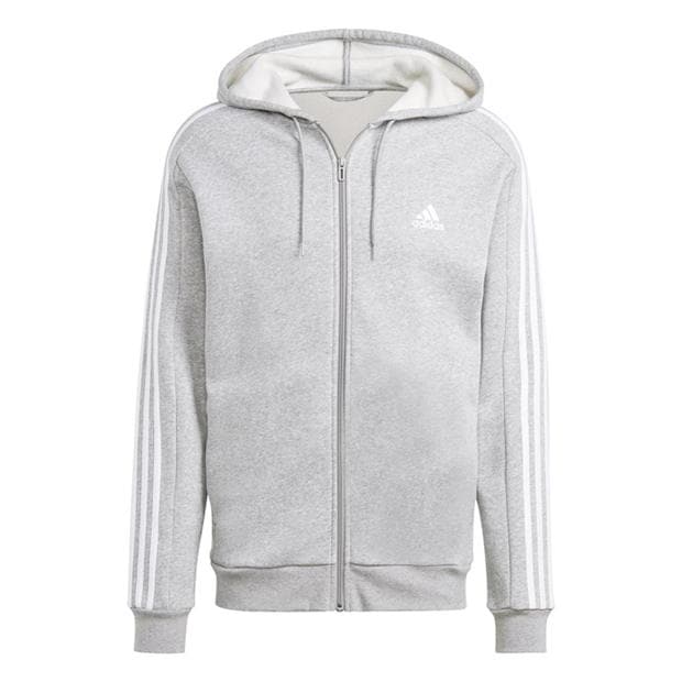 adidas Fleece 3-Stripes Full-Zip Hoodie Mens