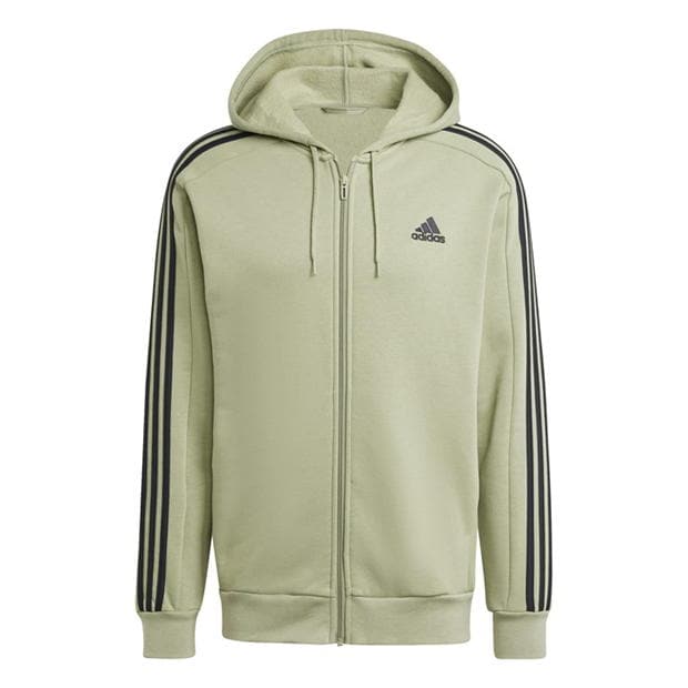 adidas Fleece 3-Stripes Full-Zip Hoodie Mens