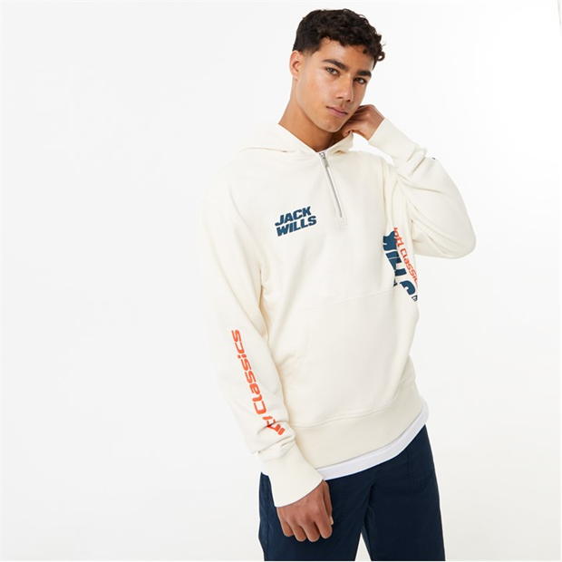 Jack Wills Racer Quarter Zip Hoodie