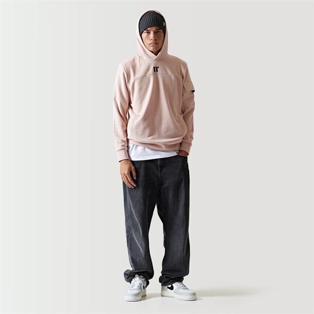 11 Degrees Woven Pocket Hoodie - Putty Pink