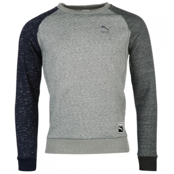 Puma Heather Crew Sweater Mens M