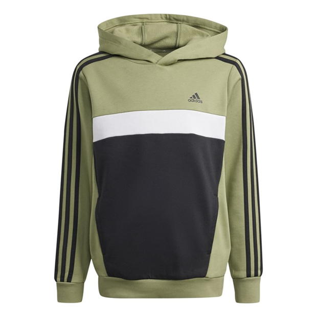 adidas Tiberio 3-Stripes Colorblock Fleece Hoodie Kids