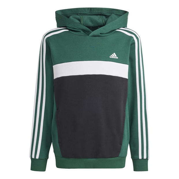 adidas Tiberio 3-Stripes Colourblock Hoodie Juniors