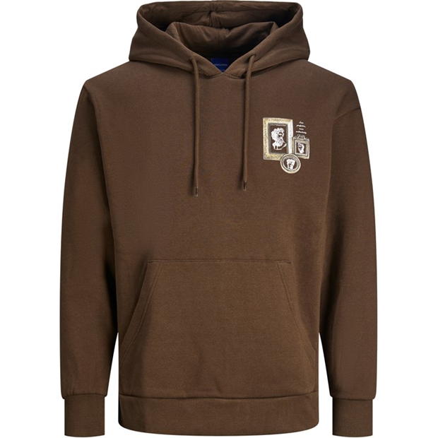 Jack and Jones Bradley Antique Back Print Hoodie Mens