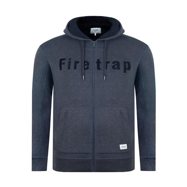 Firetrap Fleece Lined Zip Hoodie Mens