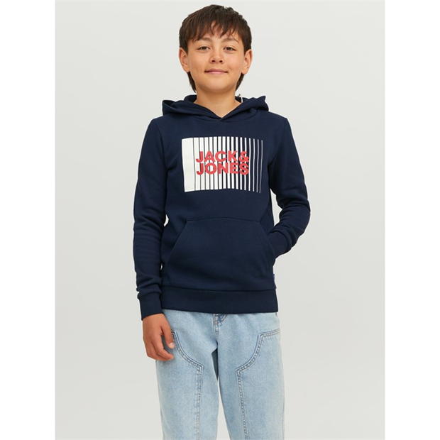 Jack and Jones Play Logo Hoodie Juniors